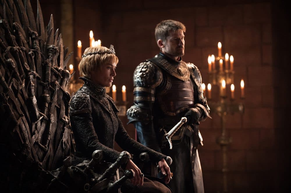 Cersei Lannister sits on the Iron Throne in Season 7 of "Game of Thrones." (Courtesy Helen Sloan/HBO)