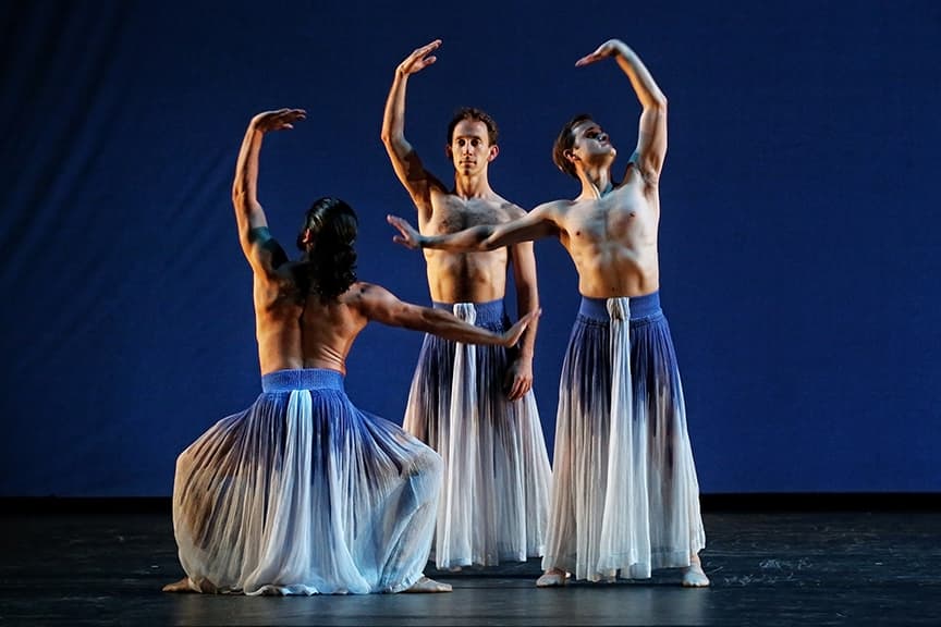 The Mark Morris Dance Group performs in "Pacific" by Lou Harrison. (Courtesy of Prudence Upton)