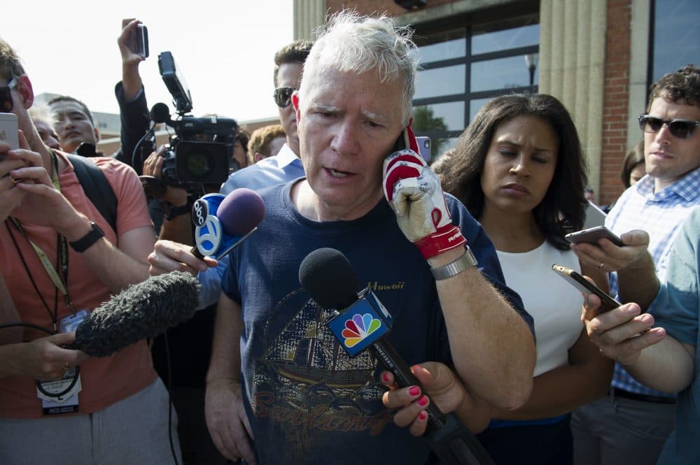 Rep. Mo Brooks, R-Ala. meets with reporters in Alexandria, Va., Wednesday, June 14, 2017, after House Majority Whip Steve Scalise of La. was shot at a congressional baseball practice just outside of Washington, D.C. (Cliff Owen/AP)