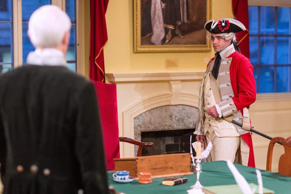 Lt. Col. William Dalrymple (Daniel Berger-Jones) in "Blood on the Snow." (Courtesy Nile Hawver/Bostonian Society)