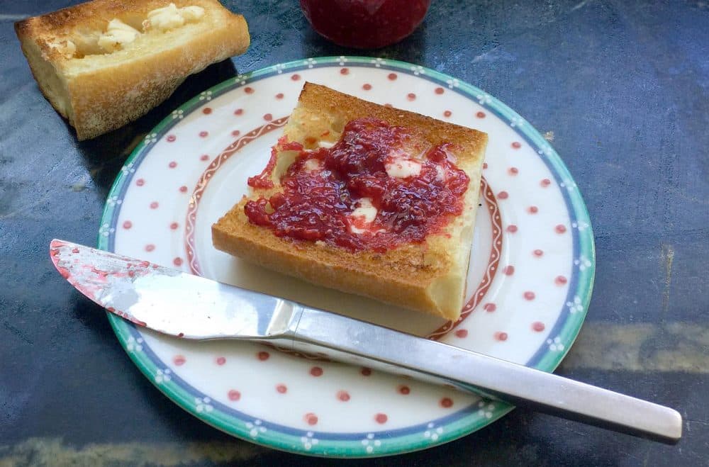 Kathy's summer berry jam. (Kathy Gunst for Here & Now)
