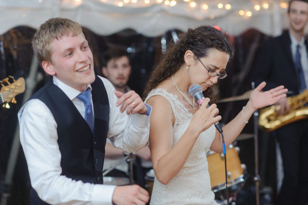 Proof that Lisa Grossman and her husband Alex Lussenhop performed "Shoop" at their wedding. (Courtesy Ze Liang Photography)