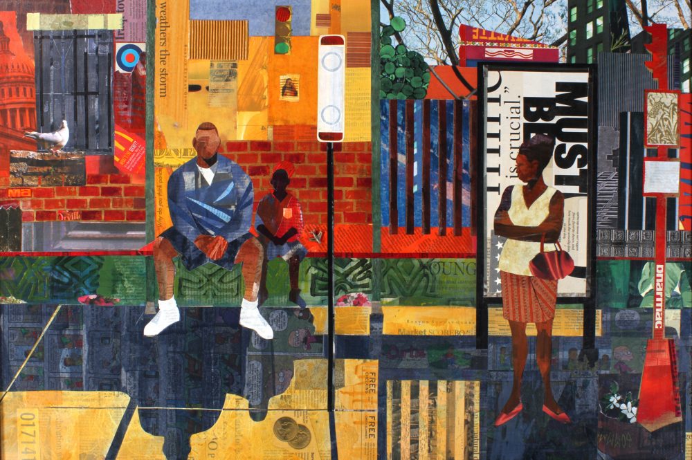 "Bus Stop" by Ekua Holmes. (Courtesy of the artist)
