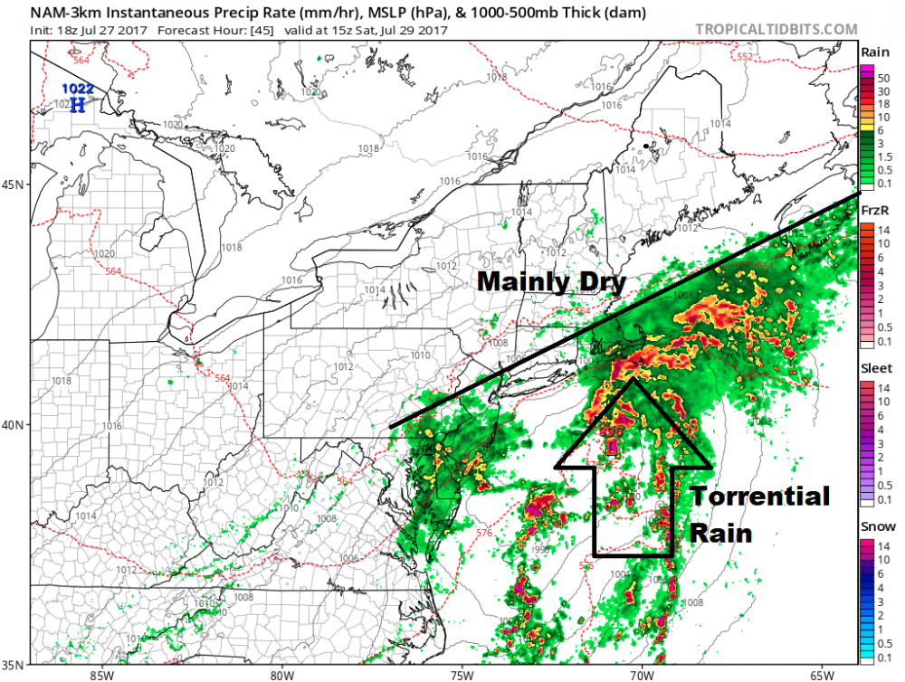 Southern New England will be on the edge of a very wet storm Saturday. (Dave Epstein/WBUR)