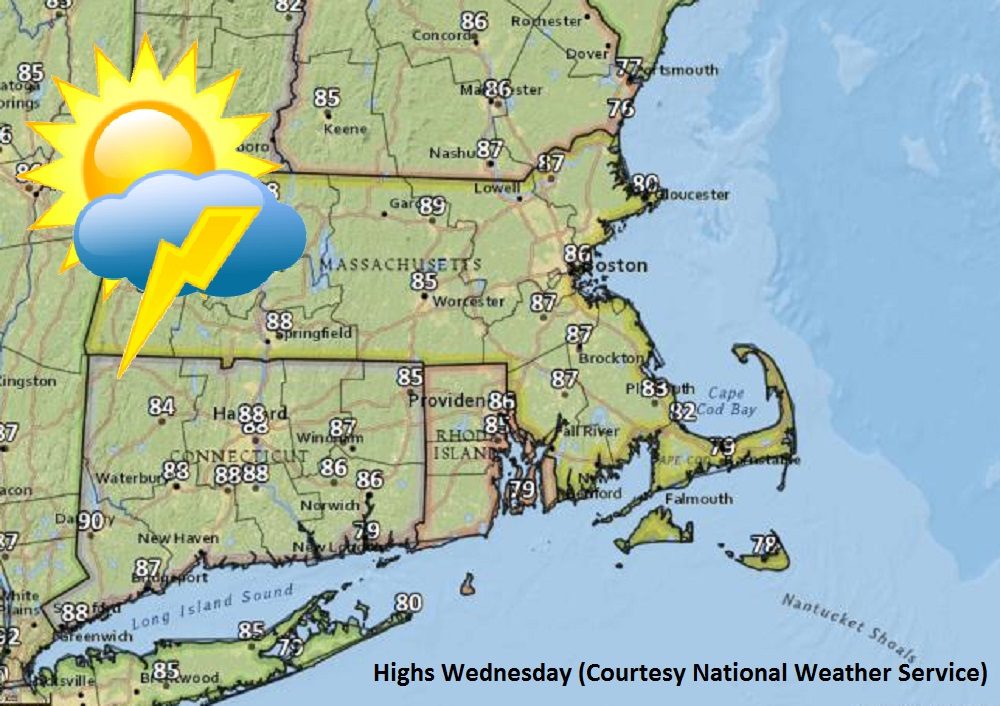 Wednesday forecast: Partly cloudy, very warm and humid Wednesday forecast: Partly cloudy, very warm and humid