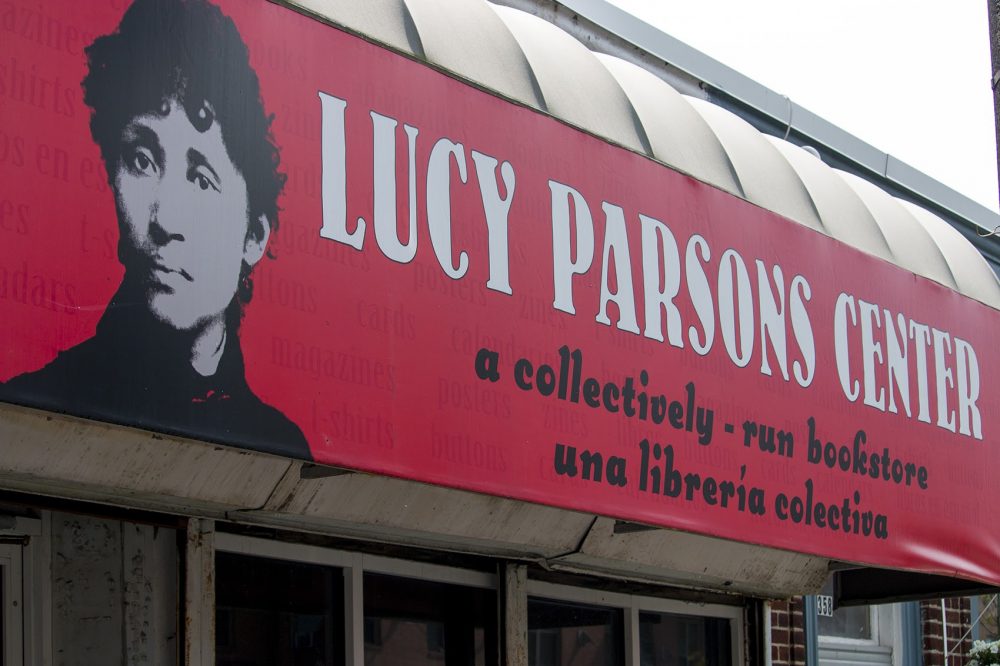 The sign outside the center in JP. (Kathleen Dubos for WBUR)