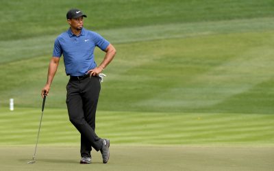"He once was all a man could be upon the golfing course… // A veritable shining knight upon a big, white horse…" (Ross Kinnaird/Getty Images)