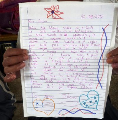 A reply to a Newtown letter by Johana Martinez Lopez. (Karyn Miller-Medzon/Here & Now)
