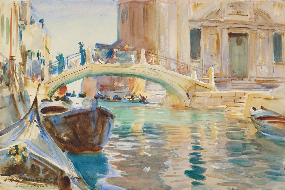 John Singer Sargent's c. 1903 watercolor painting "San Giuseppe di Castello, Venice." (Courtesy Gardner Museum)