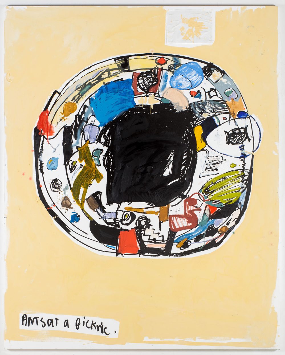 Eddie Martinez, "Mandala #8 (Ants at a Picnic)," 2016. (Courtesy of the artist and Mitchell-Innes & Nash, New York)