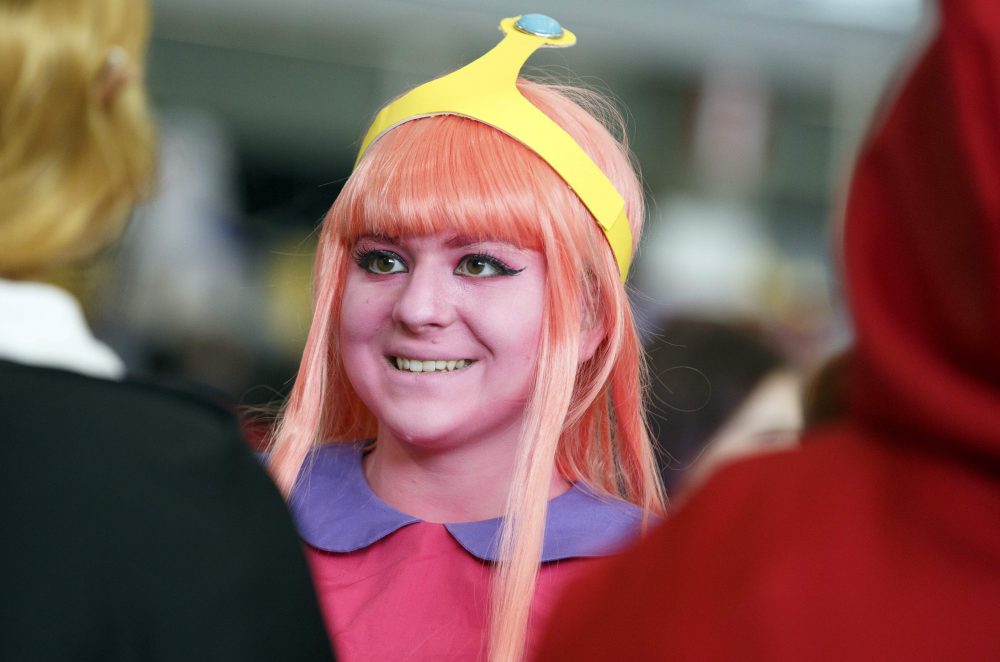Samantha, no last name given, dressed as Princess Bubblegum from the TV series "Adventure Time." (Michael Dwyer/AP)
