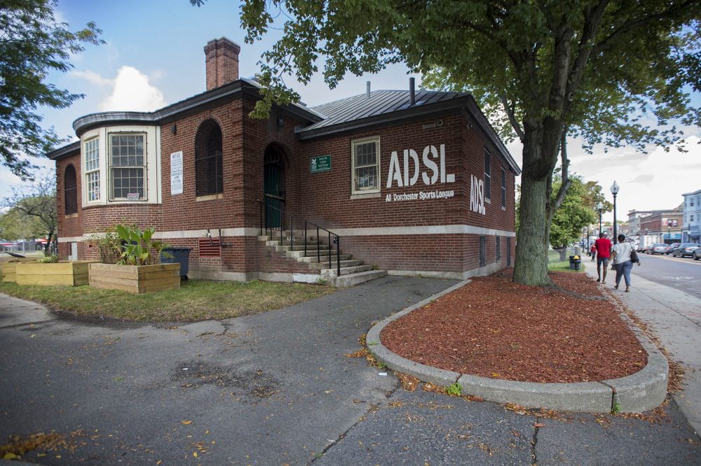 The All Dorchester Sports and Leadership (ADSL) building. (Jesse Costa/WBUR)