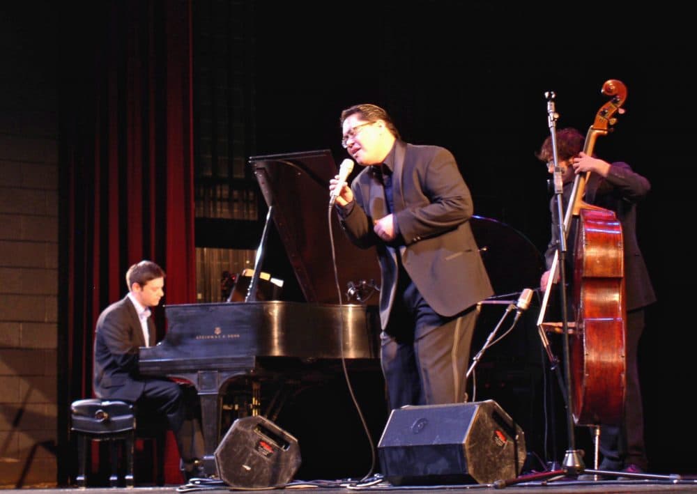 JoJo David singing jazz. (Courtesy Anne Marie David)