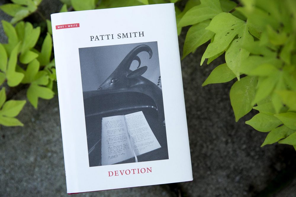 Patti Smith's latest book "Devotion." (Robin Lubbock/WBUR)