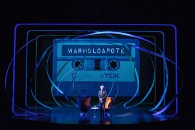 "WARHOLCAPOTE" at the American Repertory Theater. (Courtesy of Gretjen Helene/A.R.T.)