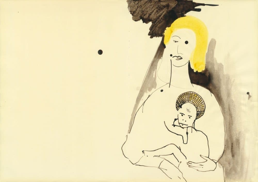 A sketch Bharti Kher made while a resident of the Gardner. (Courtesy Isabella Stewart Gardner Museum)
