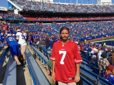 "I think people, when they wear his jersey in public, they're aligning themselves with him and his politics." (Pat Dugan)