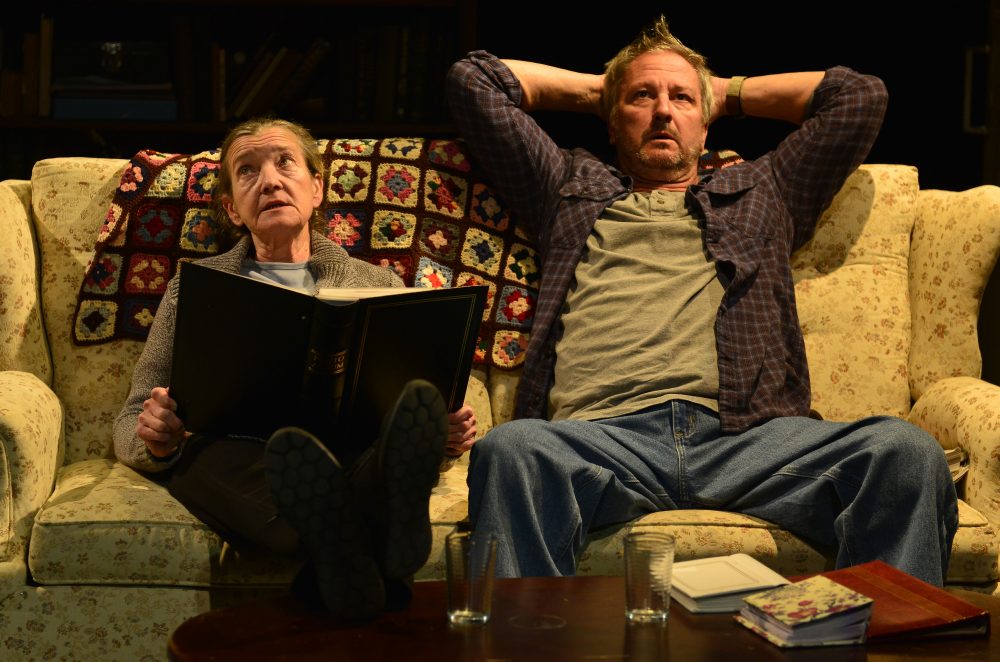 Nancy E. Carroll and J. Tucker Smith in "Flight of the Monarch." (Courtesy Gary NG/Gloucester Stage Company)