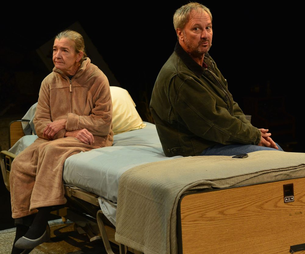 Nancy E. Carroll and J. Tucker Smith in "Flight of the Monarch." (Courtesy Gary NG/Gloucester Stage Company)