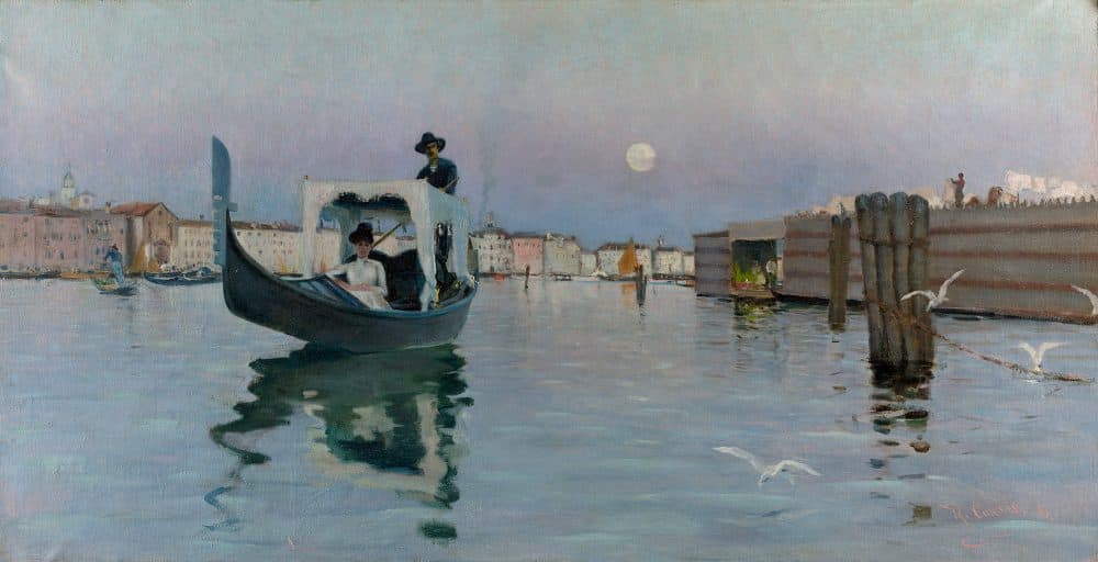 Ralph Wormeley Curtis' painting "Return from the Lido," painted in 1884, is part of the exhibition. (Courtesy Gardner Museum)
