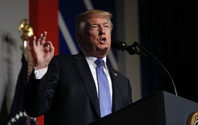 President Trump speaks during the Heritage Foundation's President's Club meeting on Oct. 17, 2017 in Washington. (Martin H. Simon - Pool/Getty Images)
