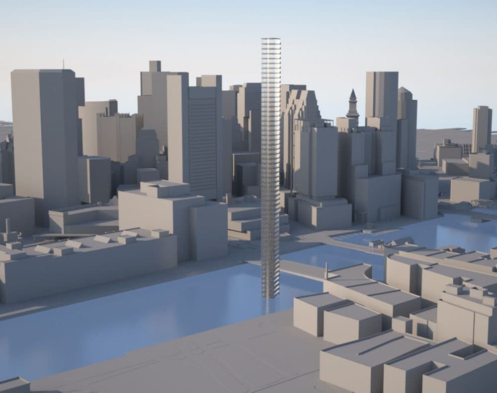 Architectural rendering of Pat Falco's proposed "Luxury Waters" condo tower. (Courtesy Pat Falco)