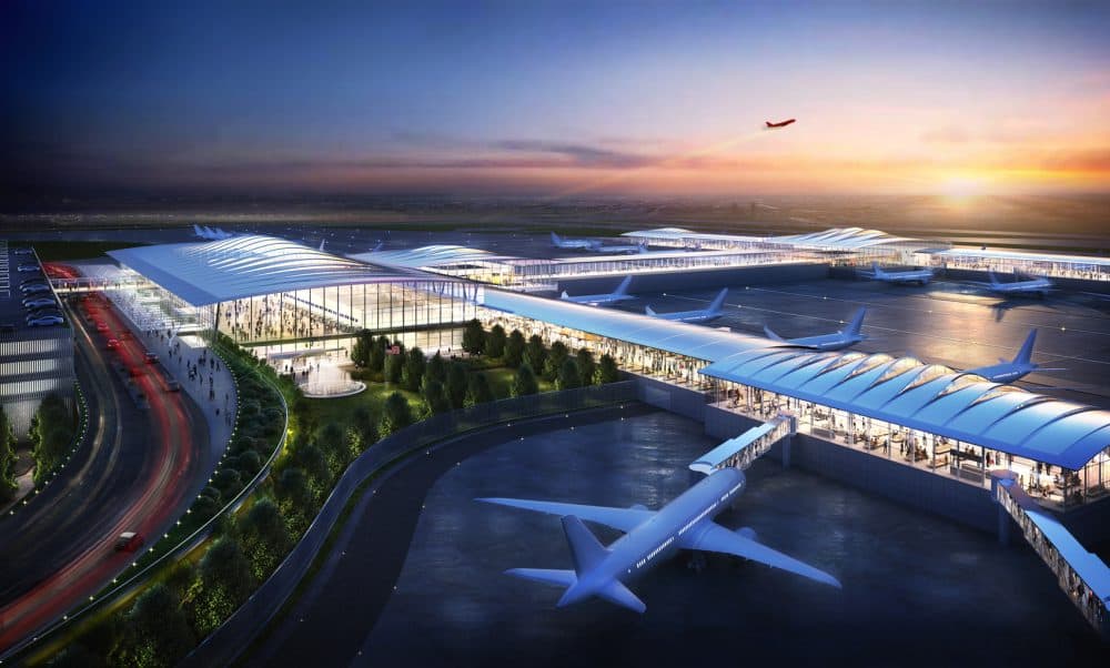 A rendering of the proposed single-terminal Kansas City International Airport. (Courtesy Skidmore Owings & Merrill)