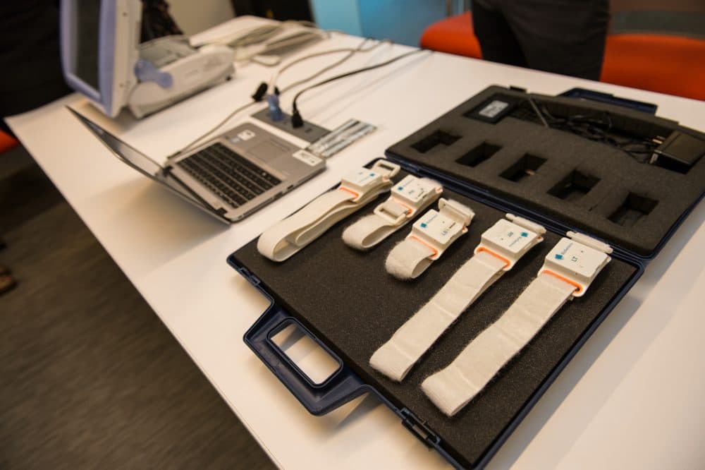 Heart sensors at the One Brave Idea center opening event (Courtesy Kent Meister)