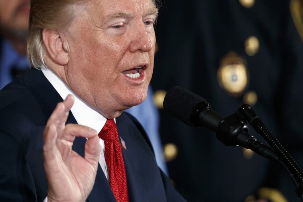 President Donald Trump speaks on Thursday, Oct. 26, 2017, in Washington. (Evan Vucci/AP)