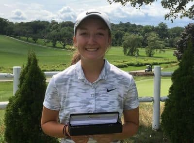 Emily Nash, after winning an earlier tournament (Courtesy of the Massachusetts Golf Association)