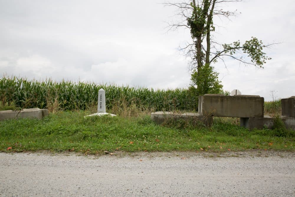The U.S. side of the border with Canada (Ryan Caron King/New England News Collaborative)