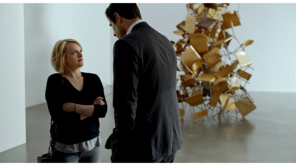 Elisabeth Moss and Claes Bang in "The Square." (Courtesy Magnolia Pictures)