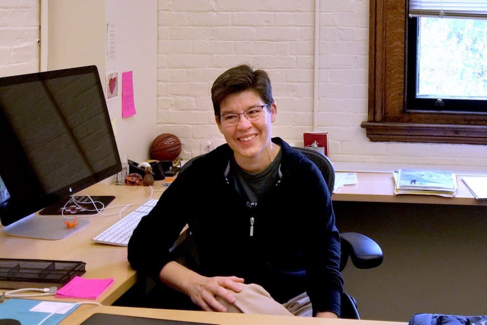 Jennifer Lewis is a pioneering bioengineering scientist at Harvard University. (Bruce Gellerman/WBUR)