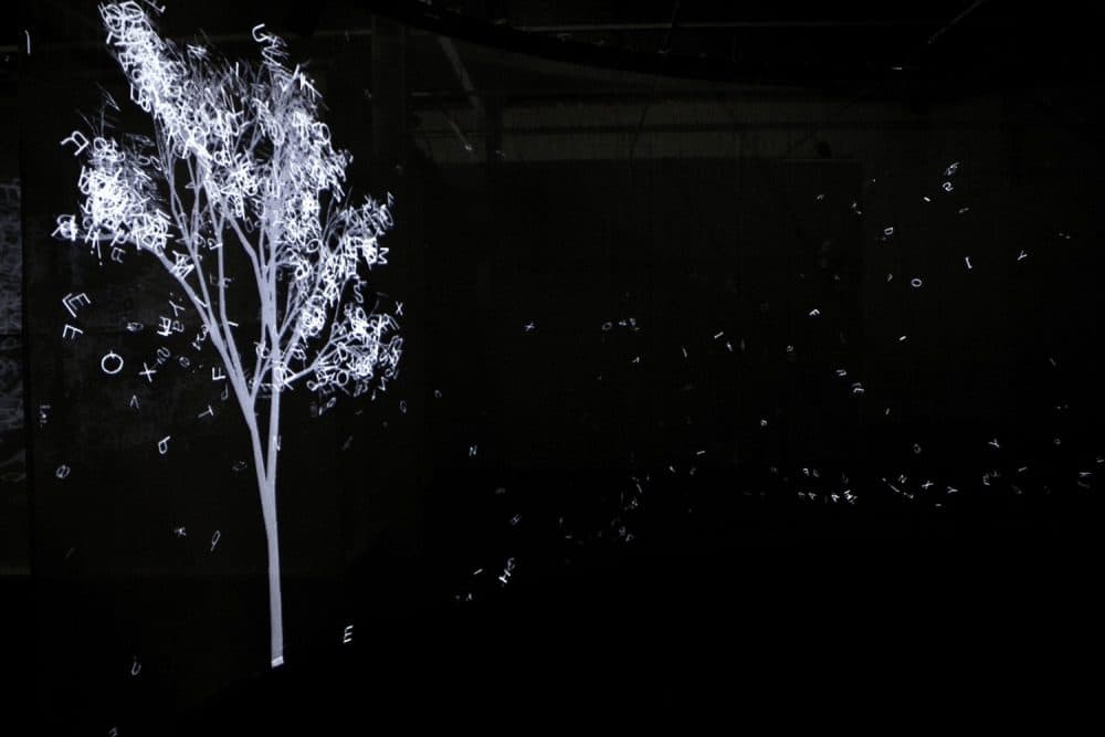 “Letters Tree” by Adrien Mondot and Claire Bardainne. (Courtesy of Adrien M. & Claire B.)