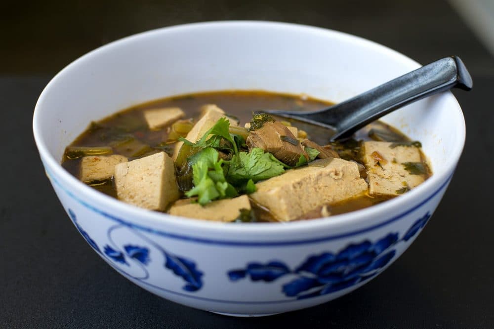 Mapo doufu. (Jesse Costa/WBUR)