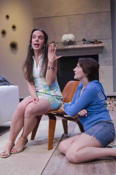 Lydia Barnett-Mulligan and Amanda Collins in "Elemeno Pea." (Courtesy Kalman Zabarsky)