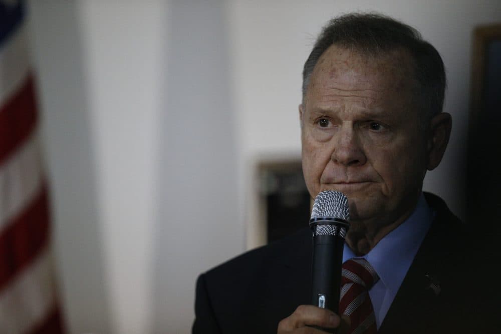 U.S. Senate candidate Roy Moore speaks at a campaign rally, Monday, Nov. 27, 2017, in Henagar, Ala. (Brynn Anderson/AP)