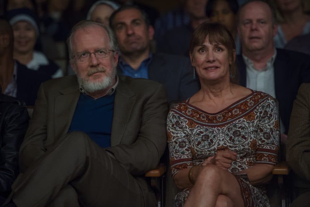 Tracy Letts and Laurie Metcalf in "Lady Bird." (Courtesy Merie Wallace/A24)