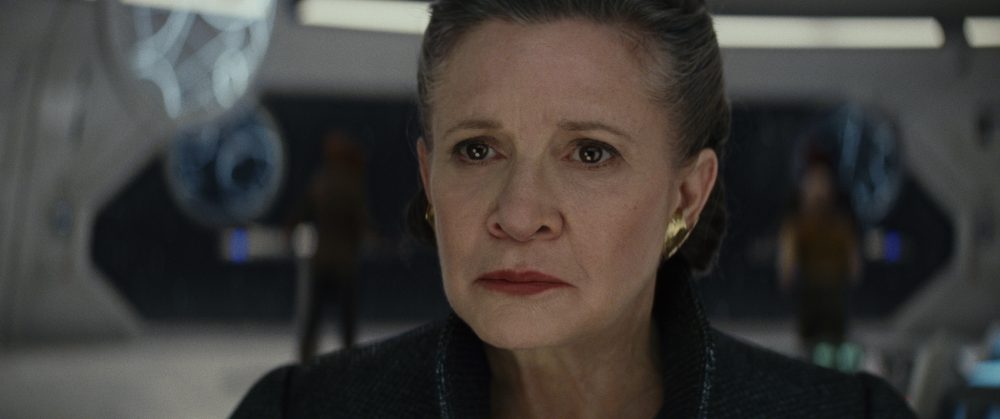 Carrie Fisher as General Leia in "Star Wars: The Last Jedi." (Courtesy Lucasfilm Ltd.)