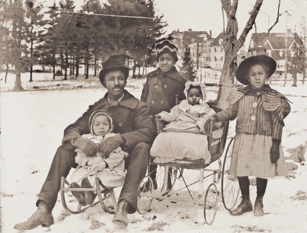 William Bullard's photograph of Raymond Schuyler and his children. (Courtesy Frank Morrill)