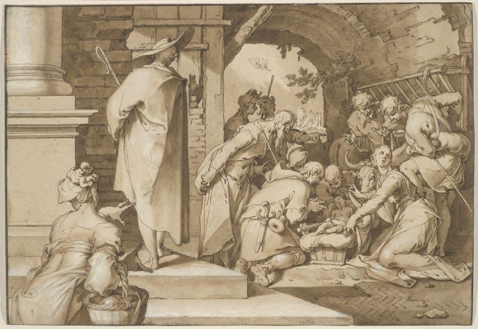 Abraham Bloemaert's "Adoration of the Shepherds" from around 1595-1598. (Courtesy Maida and George Abrams Collection/Harvard Art Museums)