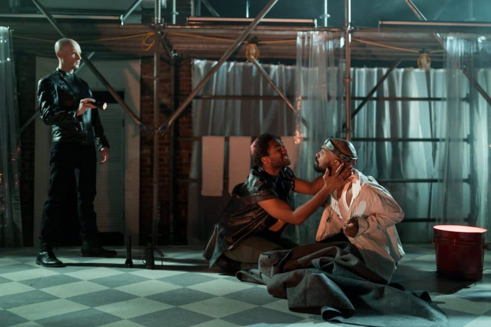 Alex Pollock, Stewart Evan Smith and Maurice Emmanuel Parent in "Edward II." (Courtesy Maggie Hall/Actors Shakespeare Project)