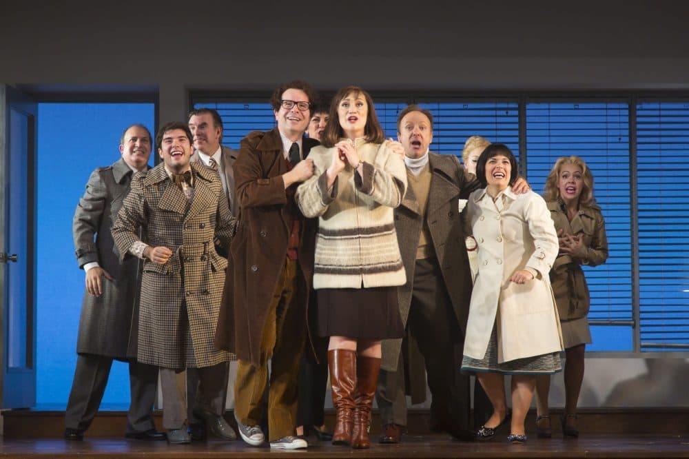 The cast of "Merrily We Roll Along." (Courtesy T. Charles Erikson/Huntington Theatre Company)