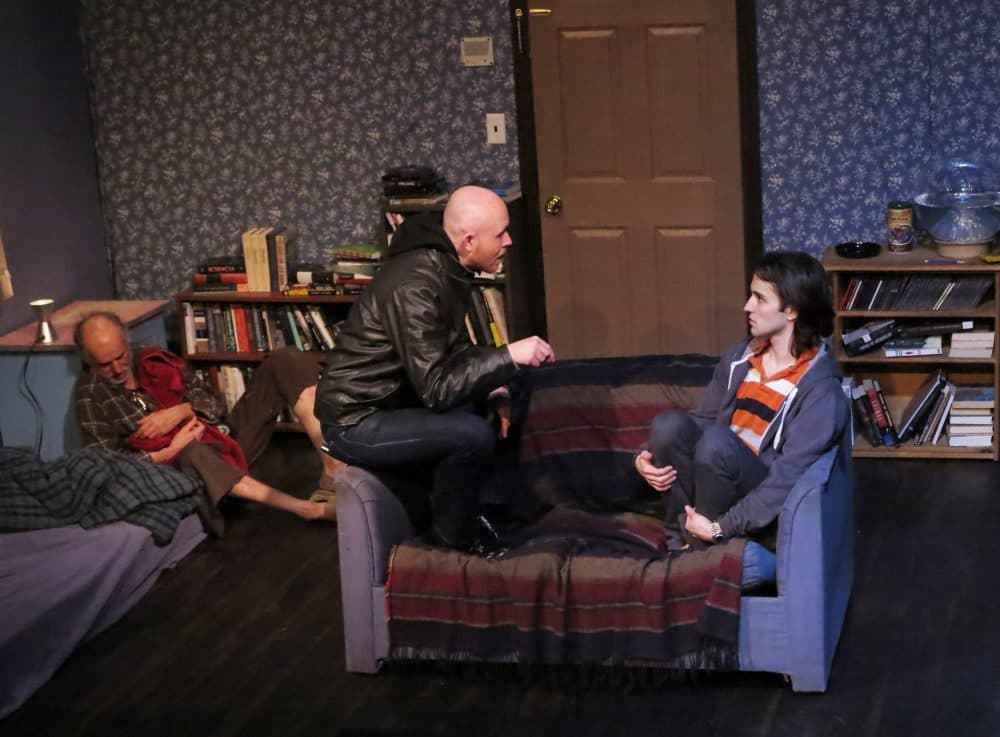 Dev Luthra, Brooks Reeves and Sam Terry in "Brilliant Adventures." (Courtesy Danielle Fauteux Jacques/Apollinaire Theatre Company)