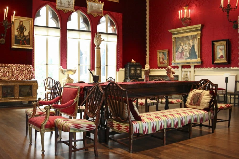 Seen in the background is the marble bowl that overlooks the museum's courtyard. “At one point in the day the sun shines right through the bowl and it glows," Salmon said. (Courtesy Isabella Stewart Gardner Museum)