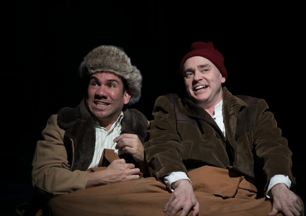 Tony Castellanos as Wilson Mizner and Neil A. Casey as Addison Mizner in "Road Show." (Courtesy Maggie Hall)