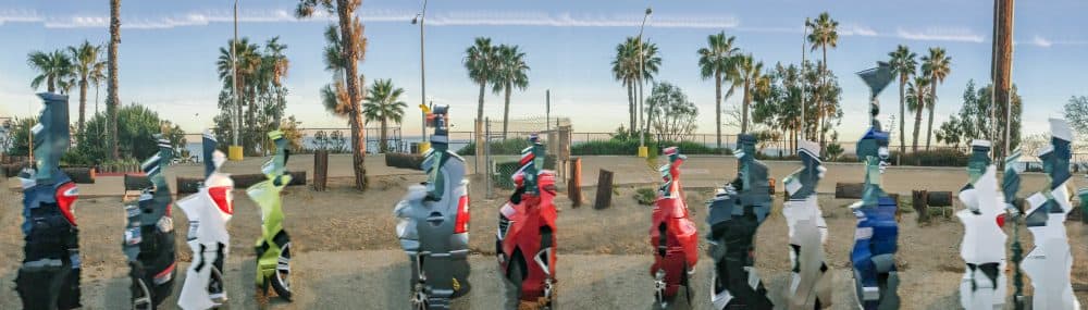 This photograph, "Auto Paseao," exhibits the most notable effects of the drive-by scanning. (Courtesy Rosamond and Dennis Purcell)