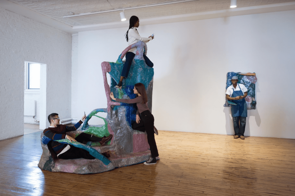 An installation view of Jillian Mayer's "Slumpies" are coming to the Tufts Art Galleries. (Courtesy Jillian Mayer)