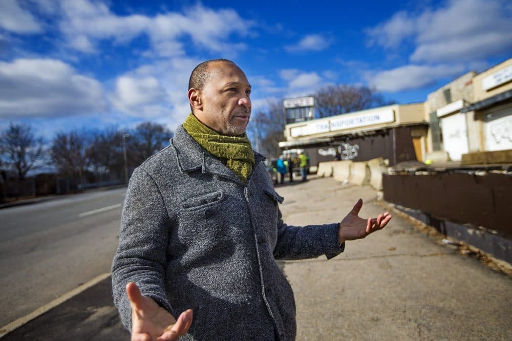 Lincoln Larmond is a development advocate and co-chair of the group Mattapan United. (Jesse Costa/WBUR)