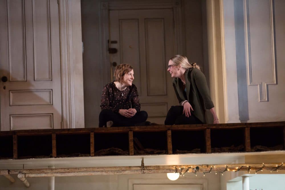 Therese Plaehn and Daisy Eagan as sisters in "The Humans." (Courtesy Julieta Cervantes/Boch Center)